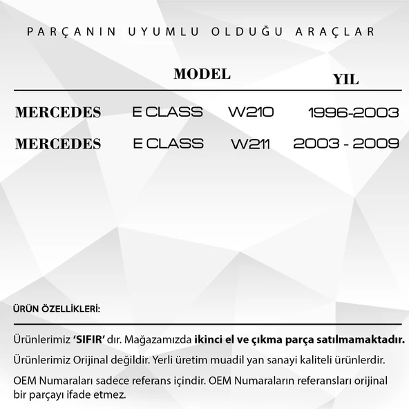 Mercedes E Class W210 1996-2003 için Güneşlik Ayna Kapağı- GRİ - 2