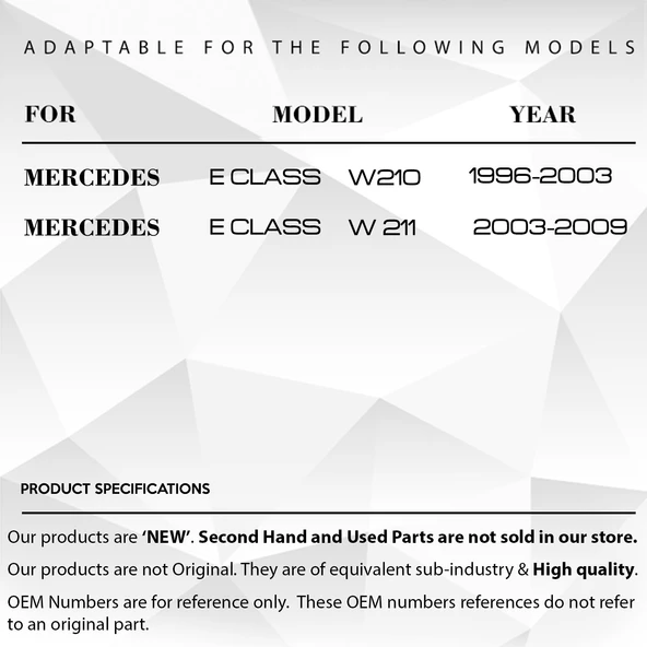 Mercedes E Class W210 1996-2003 için Güneşlik Ayna Kapağı- GRİ - 8