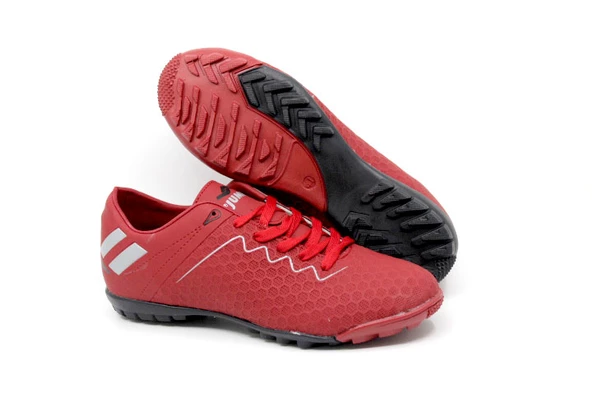 Jump 27879 Kırmızı - Gri Erkek Bağcıklı Halı Saha Ayakkabı - 7