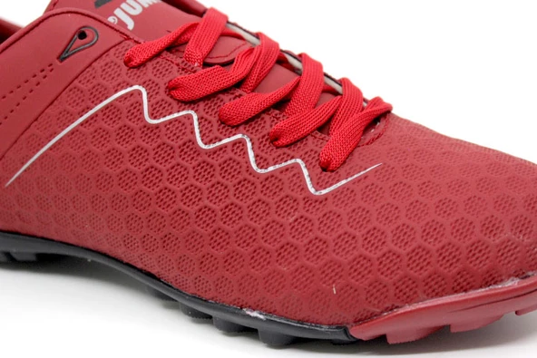 Jump 27879 Kırmızı - Gri Erkek Bağcıklı Halı Saha Ayakkabı - 6