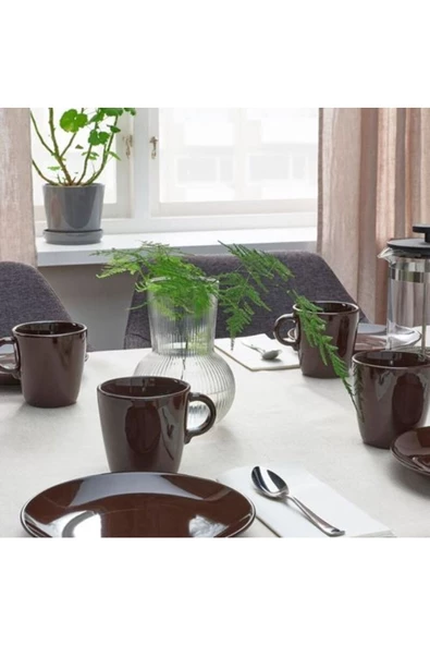 IKEA Fargklar Kahve Çay Fincan Koyu Kahve Kupa 37 Cl 10 Cm - 4