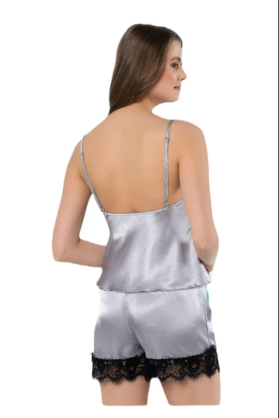 FAAL DEGAJE YAKA SATEN ŞORT TAKIM 3101 - 3