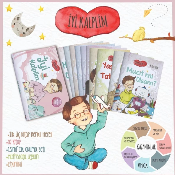 İyi Kalplim 1. Sınıf İlk Okuma Seti 10 Kitap