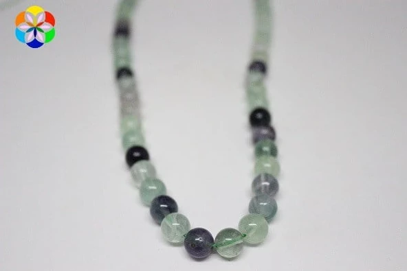 Florit Taşı YARIM Dizi 8mm (18cm uzunluğundadır) - Resim 2