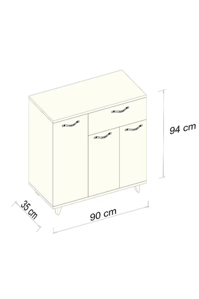 Aeka Ae-3041 Eras Lüx Vestiyer Askılık Ayakkabılık Portmanto Takımı - 4