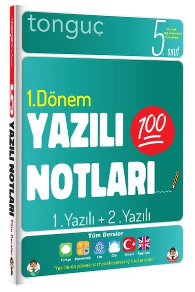 5. Sınıf Yazılı Notları 1. Dönem 1 ve 2. Yazılı Konu Özetli - Tonguç Yayınları