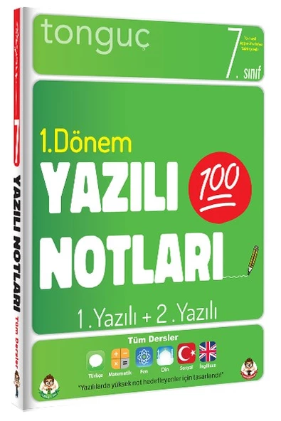 7. Sınıf Yazılı Notları 1. Dönem 1 ve 2. Yazılı Konu Özetli - Tonguç Yayınları