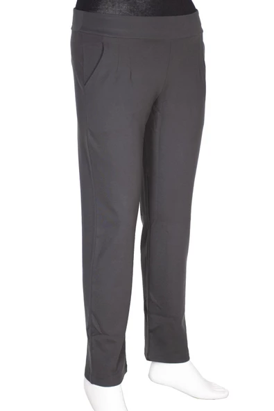 Barem Kadın Pensli Çelikli interlok Antrasit Pantolon - 3