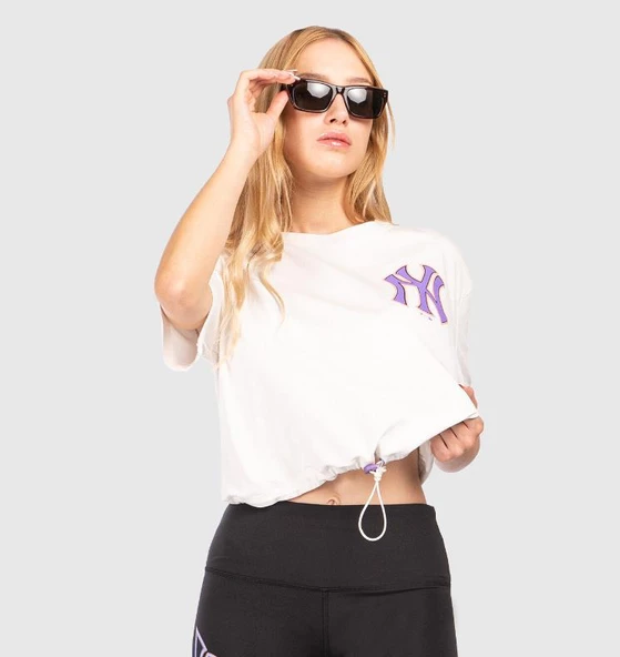 Ral Sport New York Yankees Kadın Kısa Crop T-shirt - 4