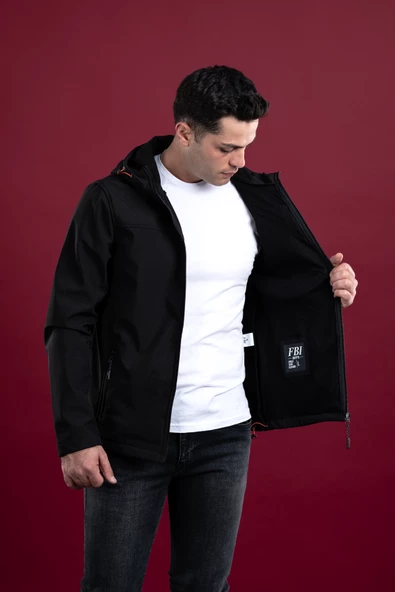 FBI KAPŞONLU SLİMFİT FERMUARLI ERKEK BAHARLIK MONT - 8