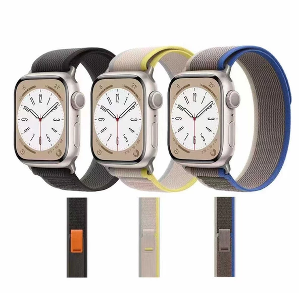 Vendas Apple Watch 42mm Zore KRD-77 Hasır Kordon - 7
