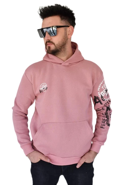 Erkek Oversize Kapüşonlu Sweatshirt 6738 BGL-ST02311 - Resim 3