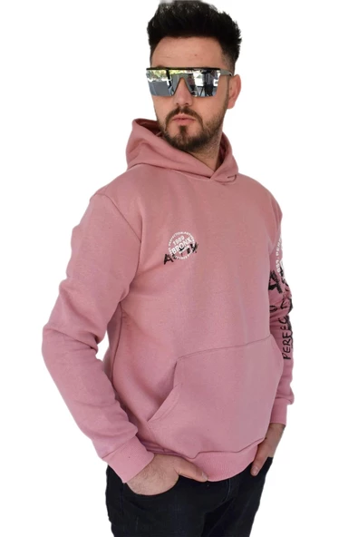 Erkek Oversize Kapüşonlu Sweatshirt 6738 BGL-ST02311 - Resim 5