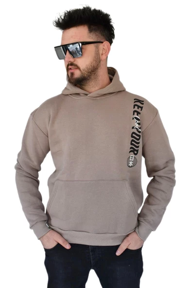Erkek Oversize Kapüşonlu Sweatshirt 6746 BGL-ST02312 - 3