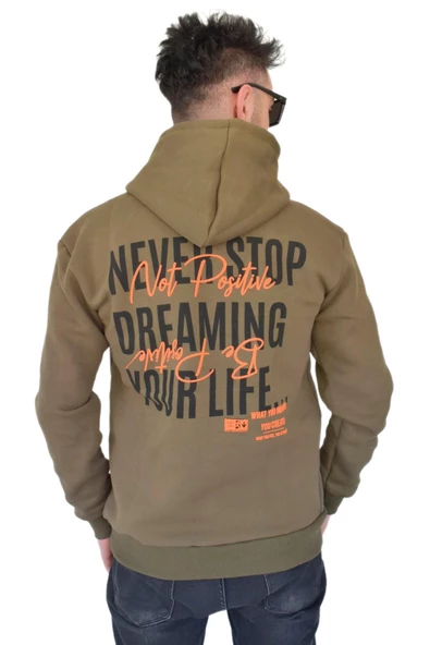 Erkek Oversize Kapüşonlu Sweatshirt 6742 BGL-ST02313 - Resim 6