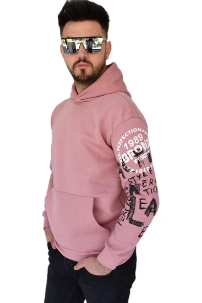 Erkek Oversize Kapüşonlu Sweatshirt 6738 BGL-ST02311 - Resim 7