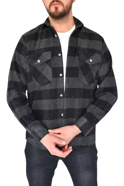 Erkek Oduncu Çift Cep Kapaklı Regular Fit Gömlek BGL-ST02338 - Resim 2