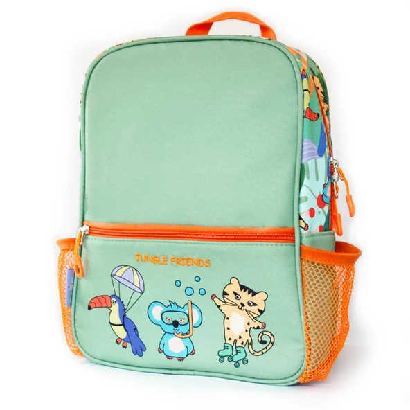 Milk&Moo Çocuk Sırt Çantası ve Isı Yalıtımlı Beslenme Çantası Seti Jungle Friends - 2