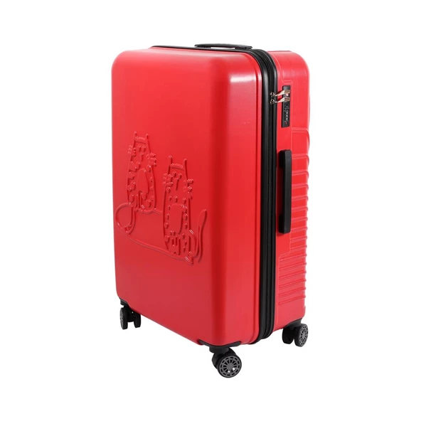 Biggdesign Cats Kırmızı Büyük Boy 28" Valiz - 2