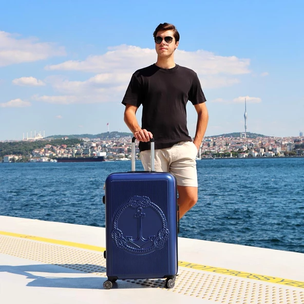 Biggdesign Ocean Lacivert Büyük Boy 28" Valiz - 11