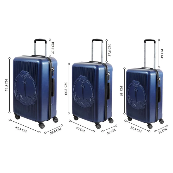 Biggdesign Ocean Lacivert Orta Boy 24" Valiz - 5