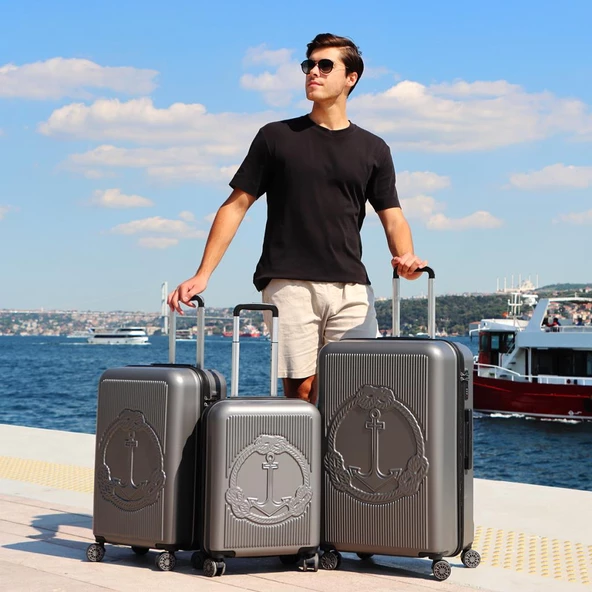 Biggdesign Ocean Gri 3'lü Valiz seti - 11