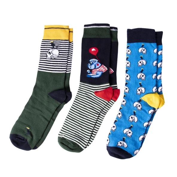 Biggdesign Erkek 3'lü Soket Çorap Seti - 12