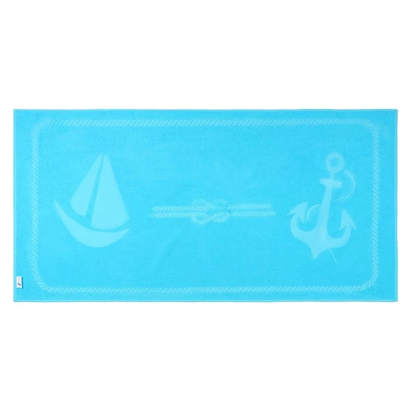 Anemoss Yelken Plaj Havlusu Turkuaz 140x70 cm - 2