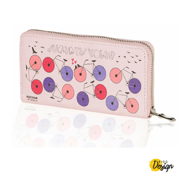 Biggdesign Enjoy Istanbul Bisiklet Cüzdan Pembe - 6