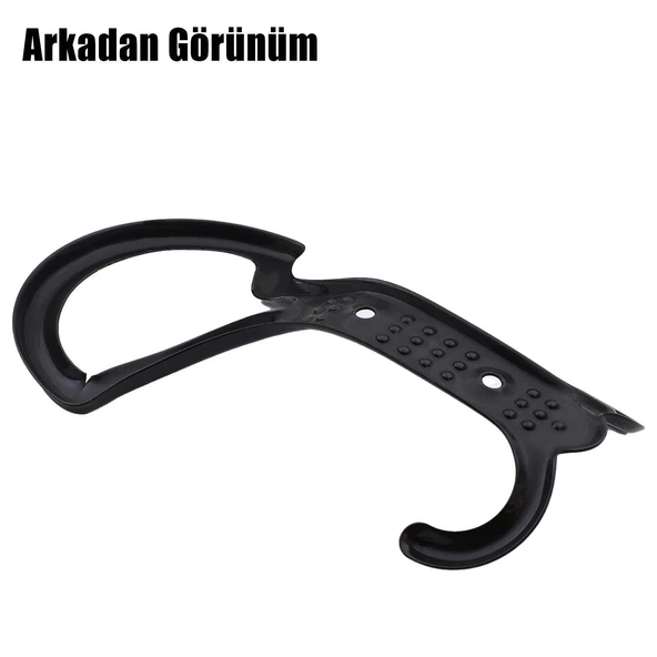 Noktalı Portmanto Vestiyer Duvar Askısı Metal Dolap Elbise Askılığı Siyah - 5