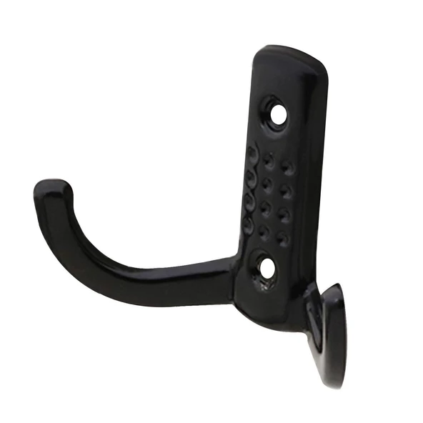 Askı Noktalı Elbise Vestiyer Duvar Askısı Dolap Elbise Askılığı Siyah Metal Askı (10 ADET) - 4