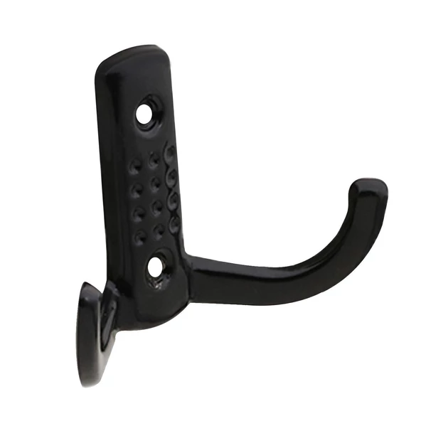 Askı Noktalı Elbise Vestiyer Duvar Askısı Dolap Elbise Askılığı Siyah Metal Askı (10 ADET) - 2