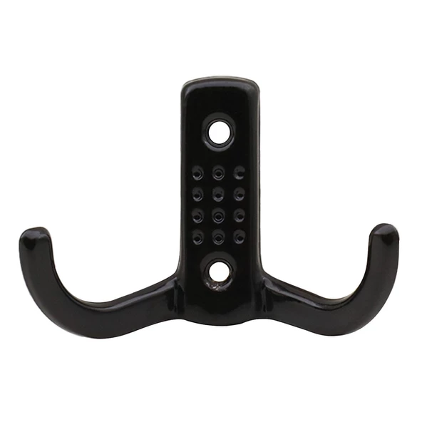 Noktalı Vestiyer Duvar Askısı Dolap Elbise Askılığı Siyah Metal Askı (100 ADET) - 5