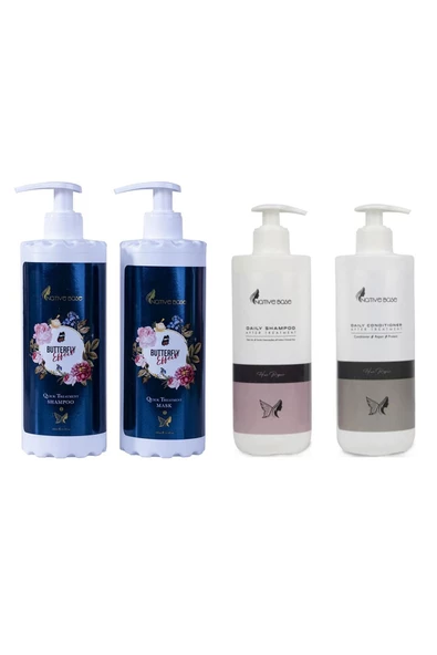 Quick Treatment Şok Keratin Bakım Ve Daily Günlük Şampuan Krem 4lü Set ürün görseli 1