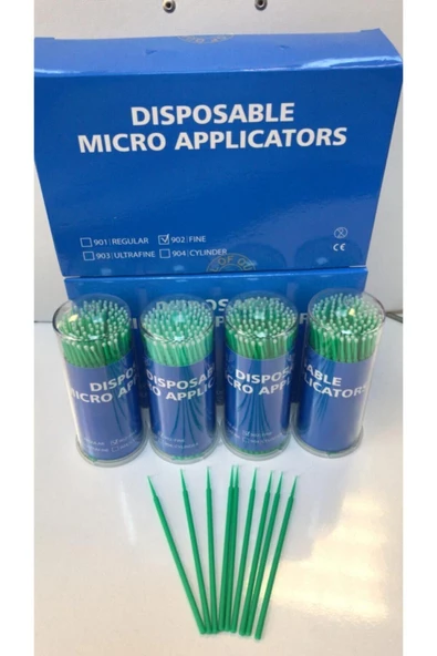 Lash Lifting Microbrush Çubukları Yeşil 1*100'lü Kutu
