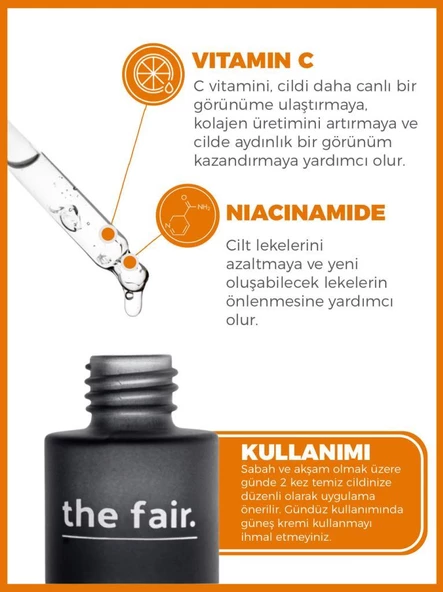 the fair. C Vitamini Aydınlatıcı Leke Karşıtı Ton Eşitliği Serum ve Dr+Medm 50 SPF Güneş Koruması - 7
