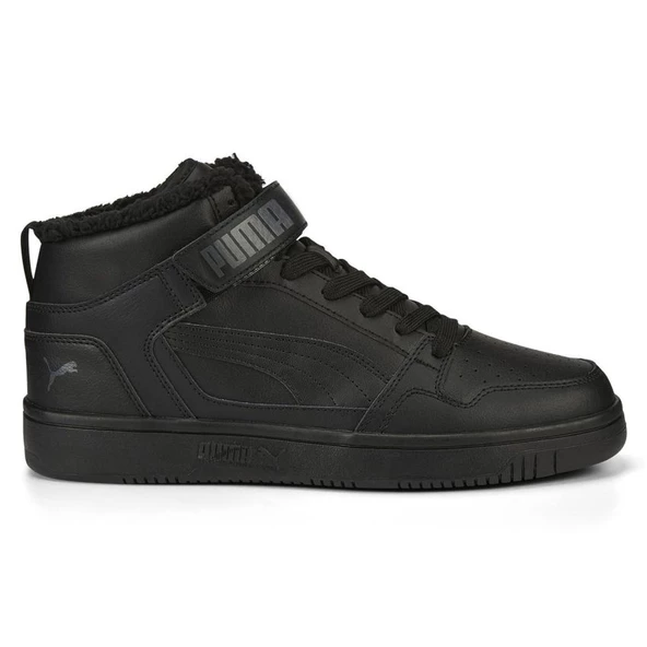 Puma Rebound Mid Strap Unisex Siyah Sneaker Bilekli İçi Yünlü Ayakkabı 38637601
