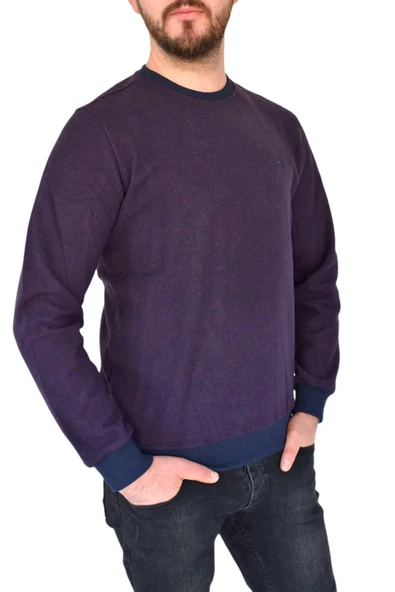 Erkek Büyük Beden Sıfır Yaka Sweat 6012 BT BGL-ST02308 - Resim 9