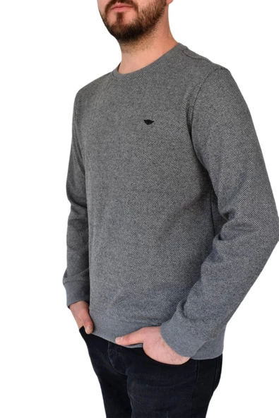 Erkek Büyük Beden Sıfır Yaka Sweat 6012 BT BGL-ST02308 - Resim 4