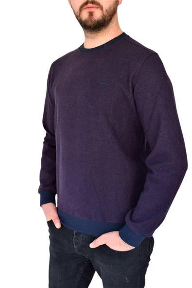 Erkek Büyük Beden Sıfır Yaka Sweat 6012 BT BGL-ST02308 - Resim 3