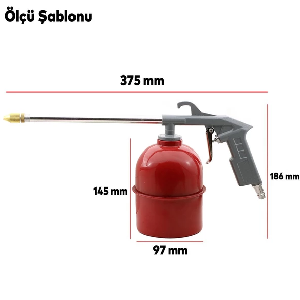 ARK JKD-K5-LUFT DO9A Mazot Tabancası Metal 1000 cc - 3