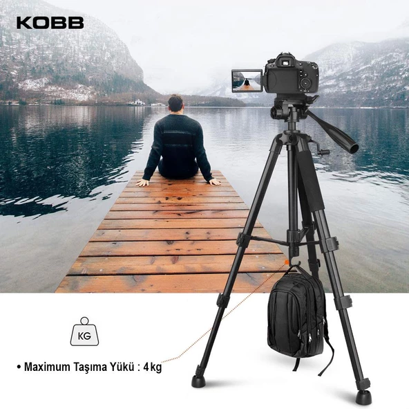Kobb Kbl20t 160Cm Su Terazili Profesyonel Alüminyum Lazer Tripod - 7