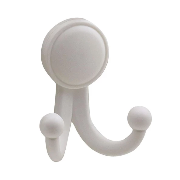 Karataş Askılık Vestiyer Duvar Askısı Dolap Elbise Askılığı Sert Plastik Beyaz (5 ADET) - 5