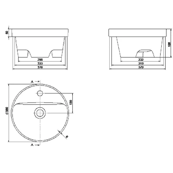 Turkuaz Cerastyle Suit Tezgah Üstü Lavabo 38 - Resim 3