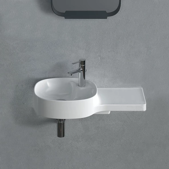 Turkuaz Cerastyle Harmony Etajerli Lavabo 65x32 cm