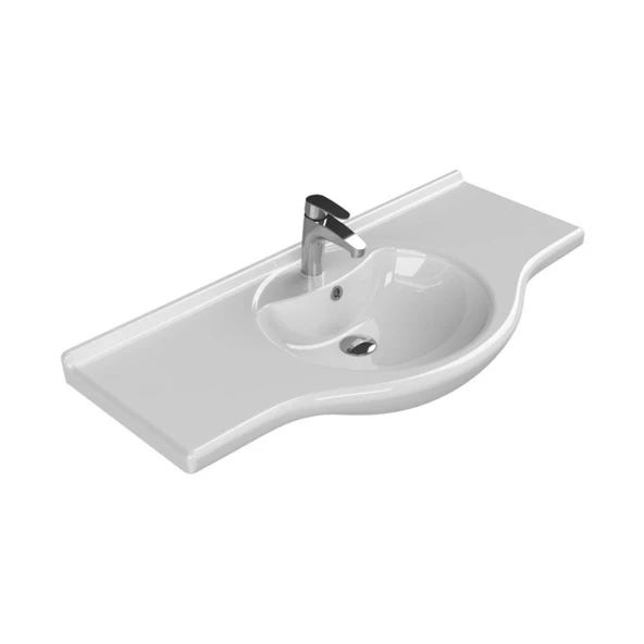 Turkuaz Cerastyle Nil Etajerli Banyo Lavabo 105*50 cm