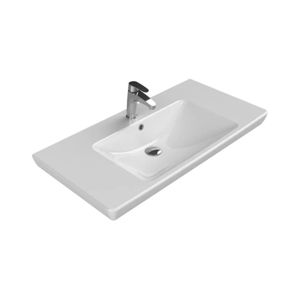 Turkuaz Cerastyle Porto D Etajer Uyumlu Lavabo 95*48 cm