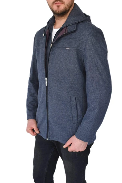 Erkek Tek Spor Ceket  Kapüşonlu BGL-ST02366 - 7