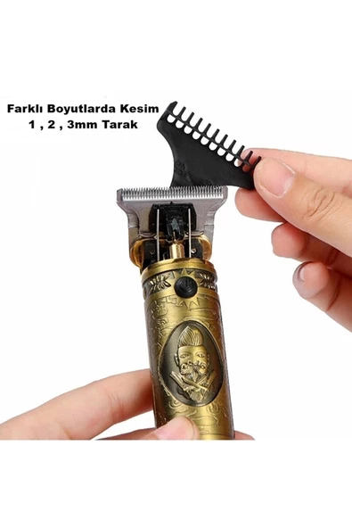 Vintage T997 Sakal Ense Çizim Makinesi - Profosyonel Tıraş Makinesi - 3