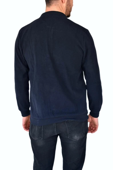 Erkek Büyük Beden Polo Yaka Sweatshirt 2260-BTL BGL-ST02353 - Resim 12